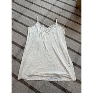 Eberjey Naya Double Inset Chemise Nightgown Ivory Women’s XL Tuckernuck Lace